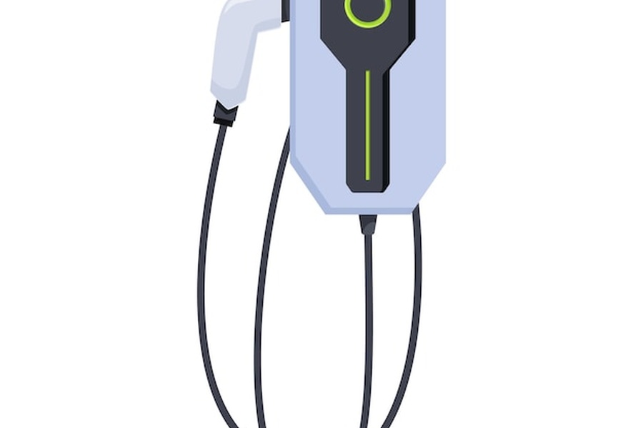 Borne murale moderne et épurée pour véhicule électrique utilisant la technologie Bidirectional electric charger.