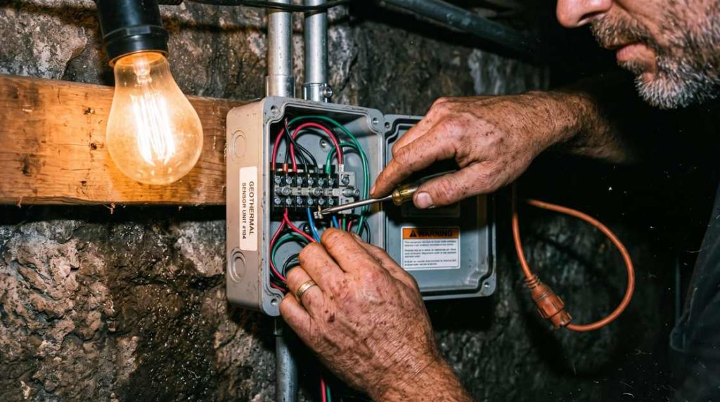 Vérification des raccordements pour sécuriser une installation électrique vieillissante.